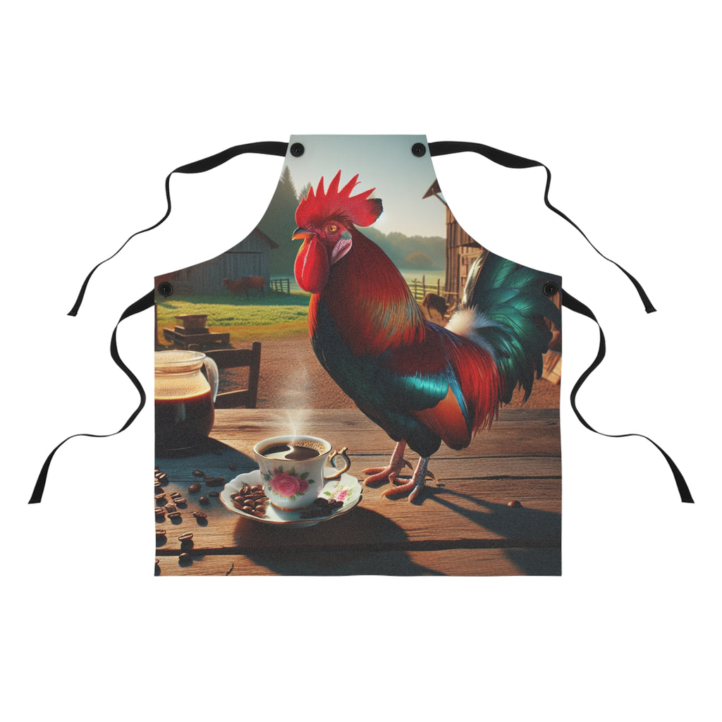 Rooster with Morning Coffee Apron