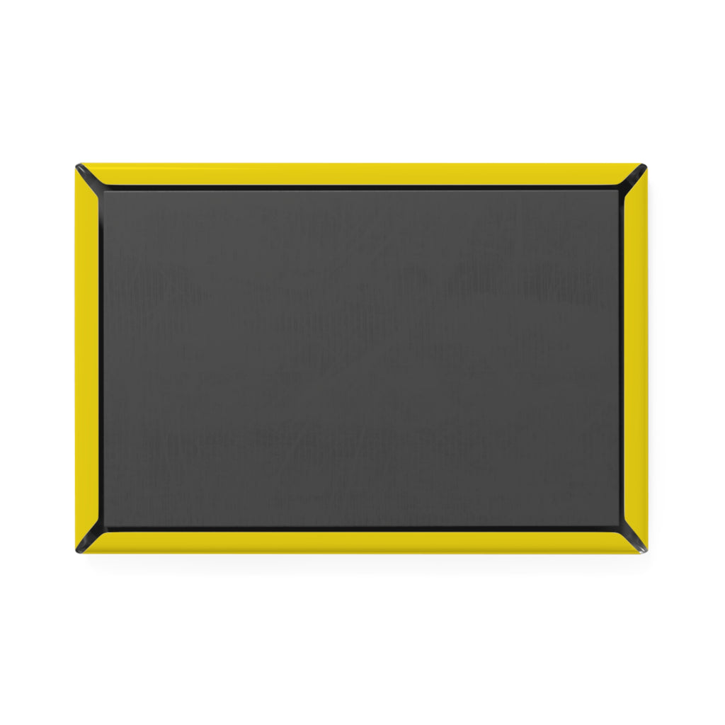 Ineffable Comic Pop Art Rectangle Magnet — Bold Yellow Fridge Magnet