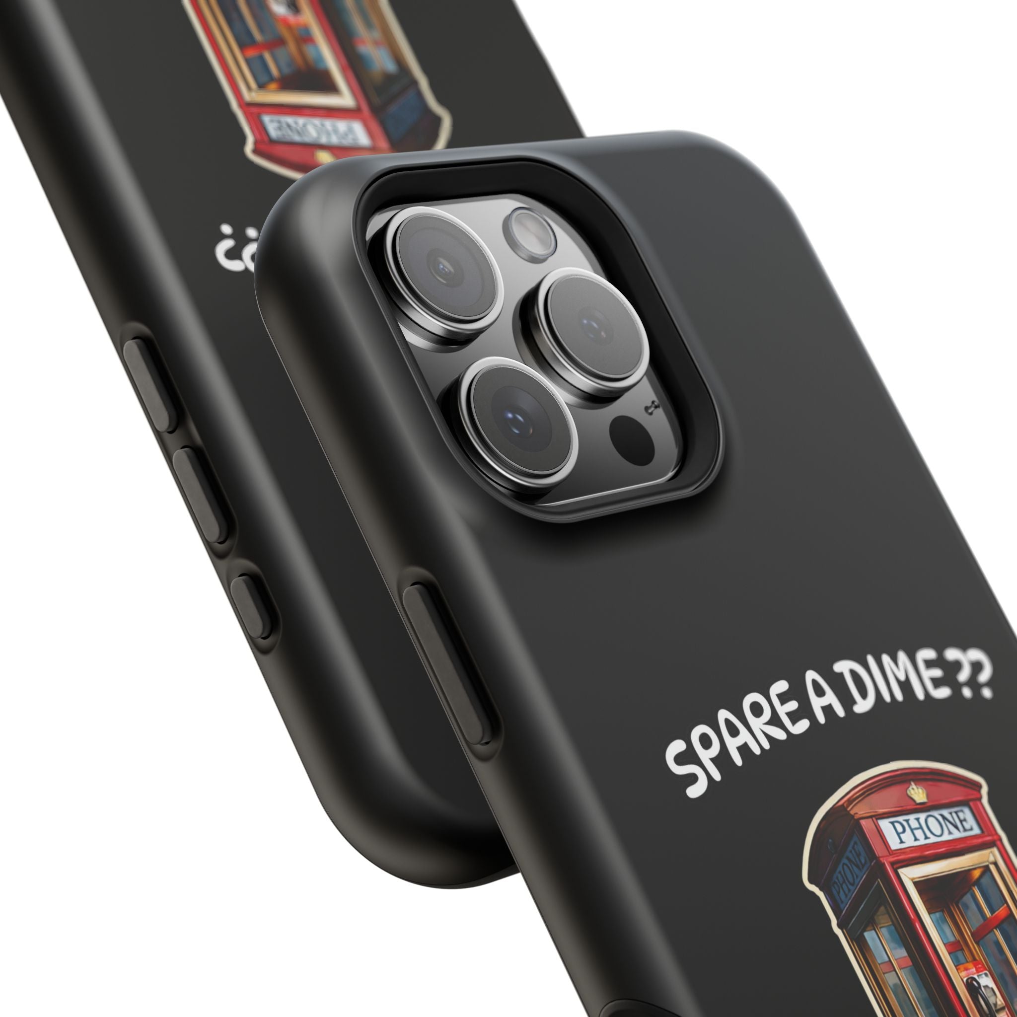 Phone Case — 'Spare a Dime?' Retro Phone Booth Magnetic Impact‑Resistant Case