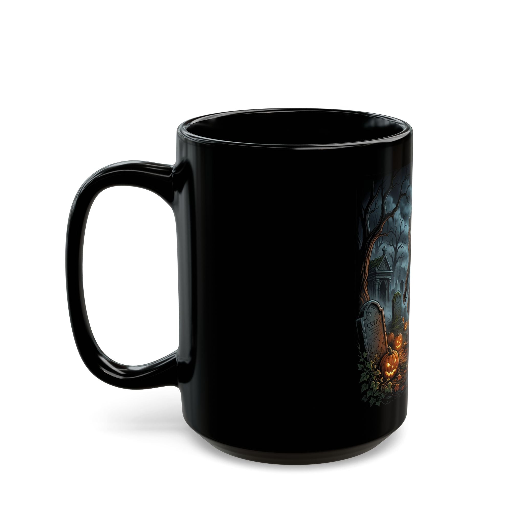 Werewolf Halloween Mug — Full Moon Spooky Pumpkin Coffee Cup