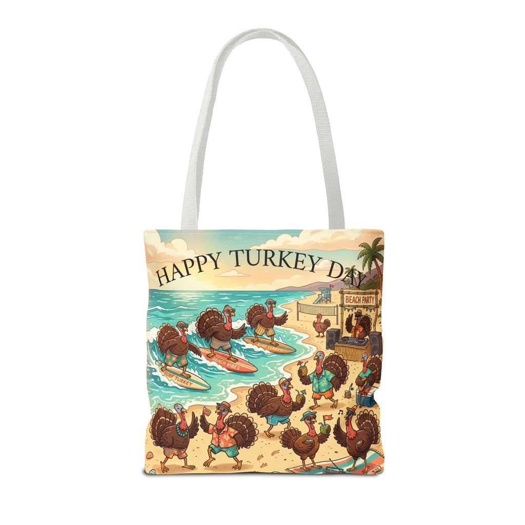 Turkeys Beach Tote Bag – Funny Thanksgiving Summer Beach Tote