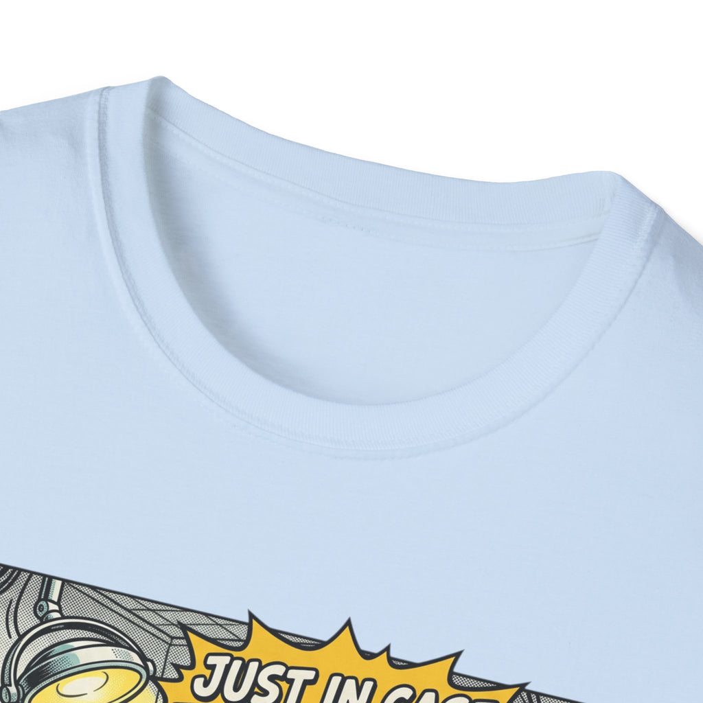 Dental Chair Cartoon T‑Shirt — “Just in Case the Novocaine Doesn’t Work” Funny Dentist Tee