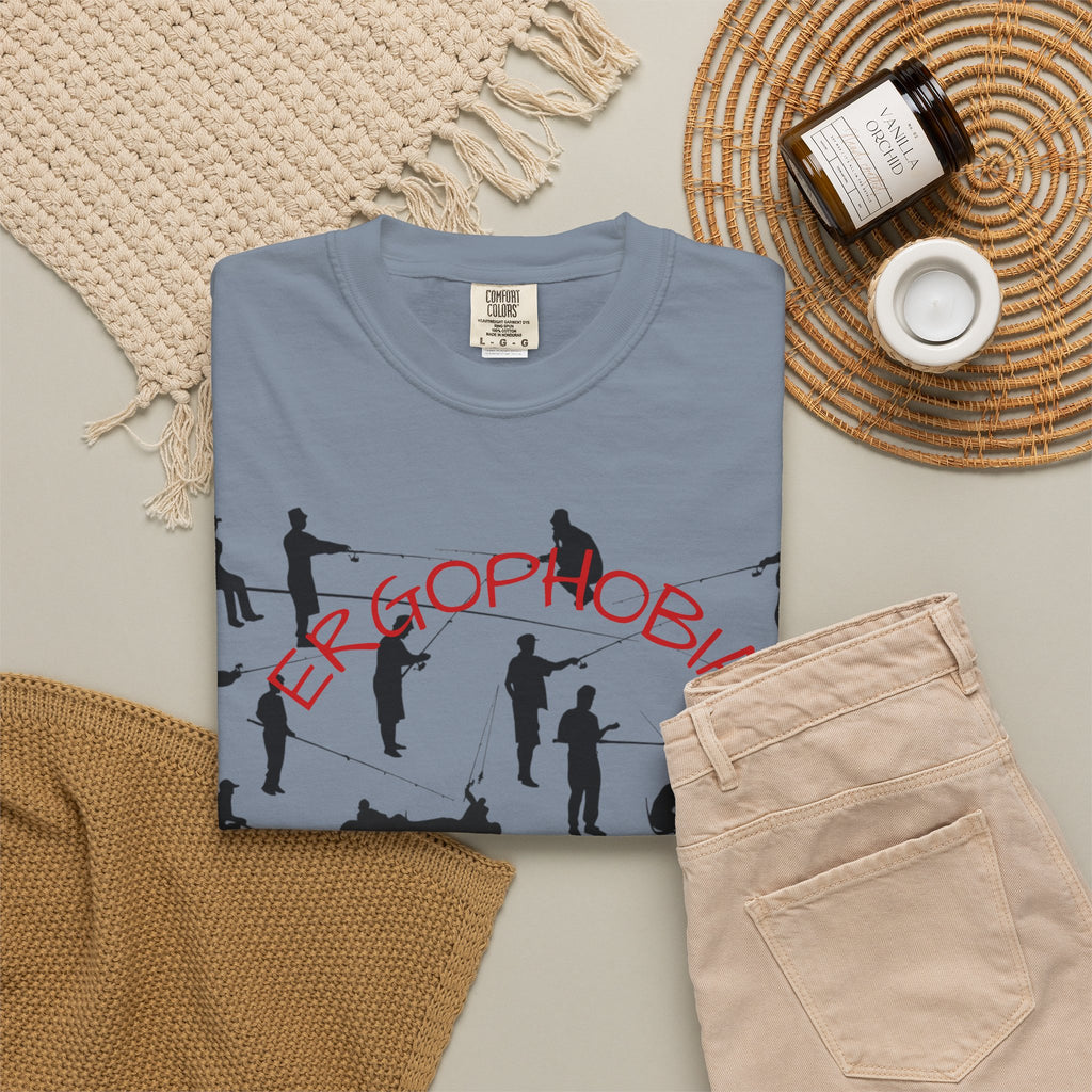 Different Styles of Fishing Garment-Dyed T-Shirt