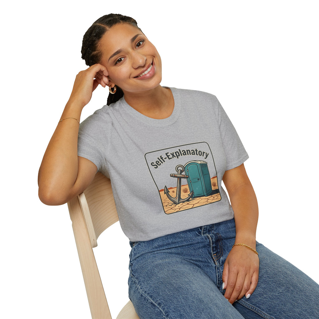 Self-Explanatory Anchor Outhouse Funny Unisex T-Shirt
