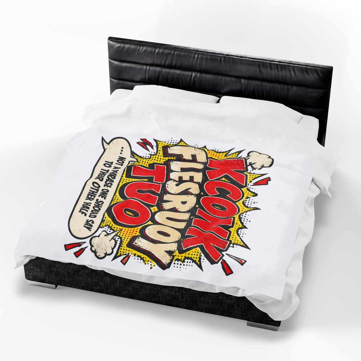 KCONK FLESRUOY TUO Funny Couples Velveteen Plush Blanket