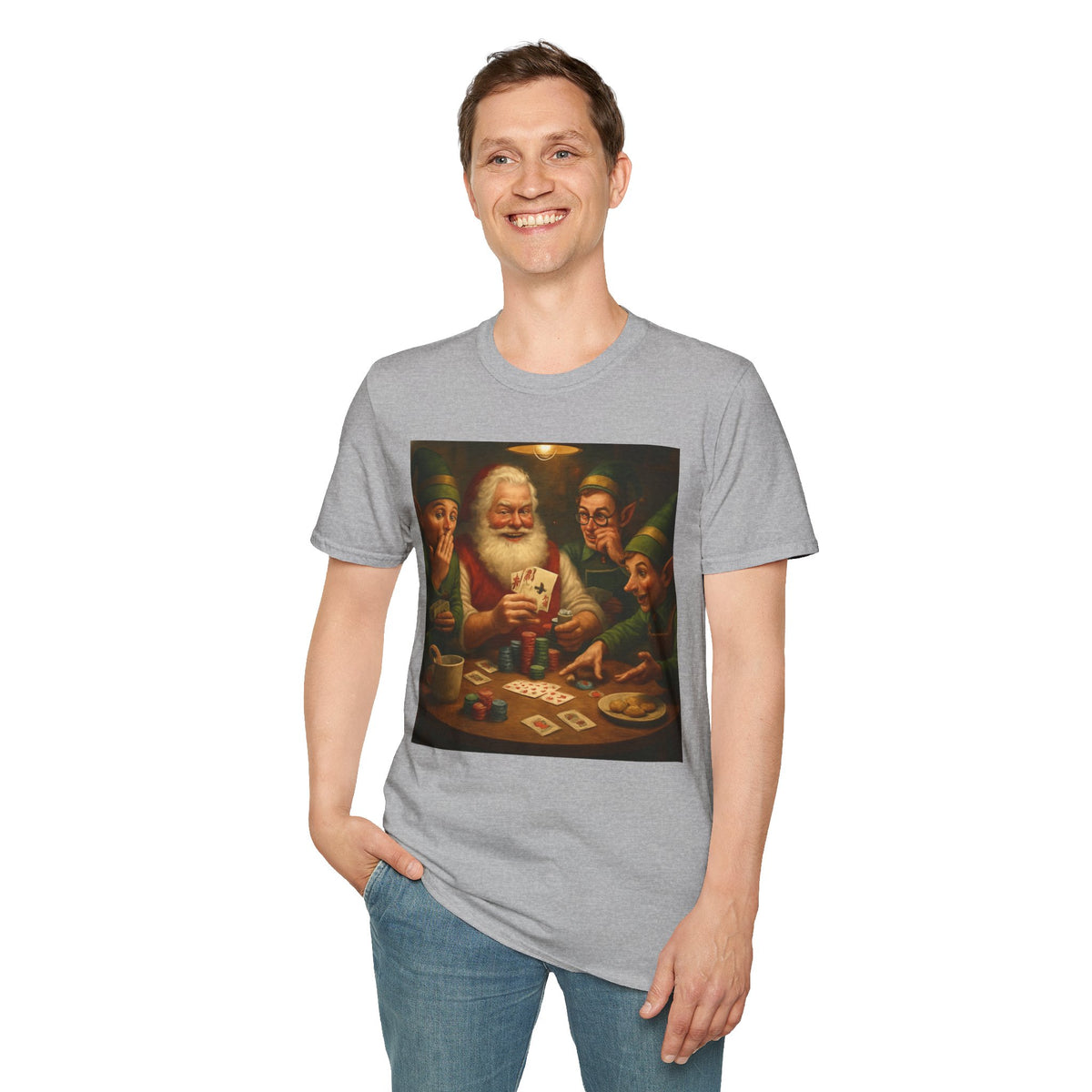 Santa Poker Night Christmas T-Shirt