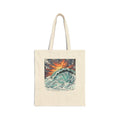 Ocean Wave Tote Bag — Vintage Sunset Surf Canvas Tote