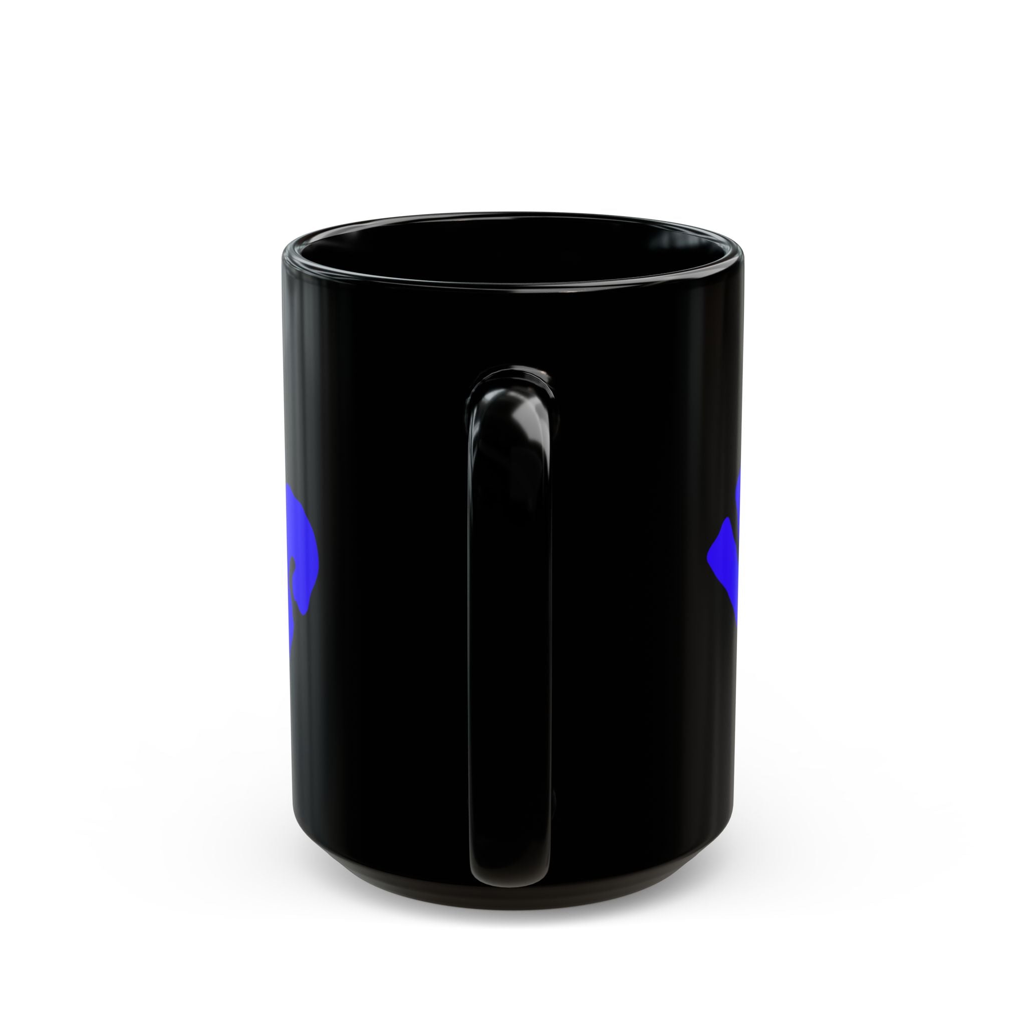 Bold Blue 'Vacuous' Black Coffee Mug — 11oz & 15oz
