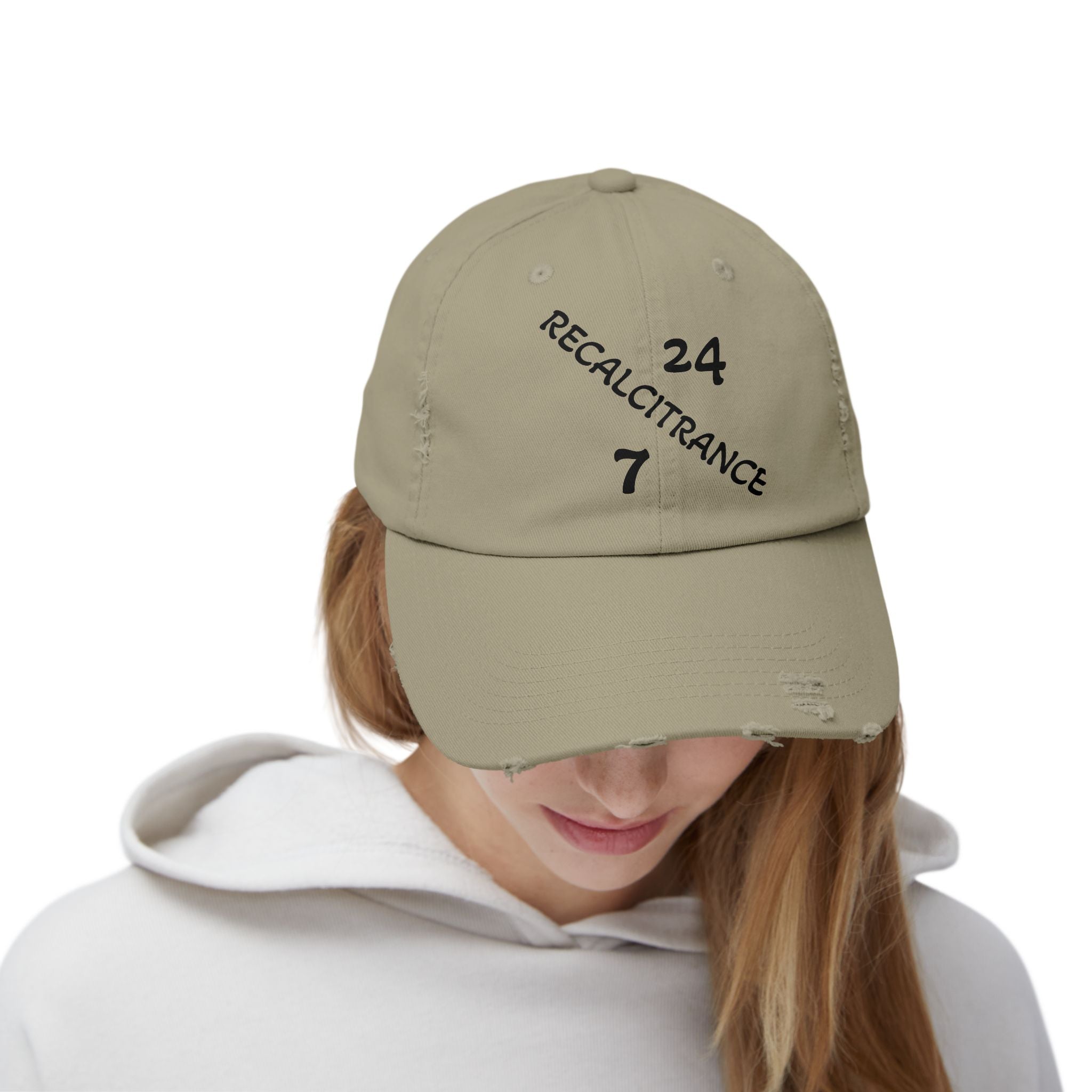 RECALCITRANCE (STUBBORN) Unisex Distressed Cap