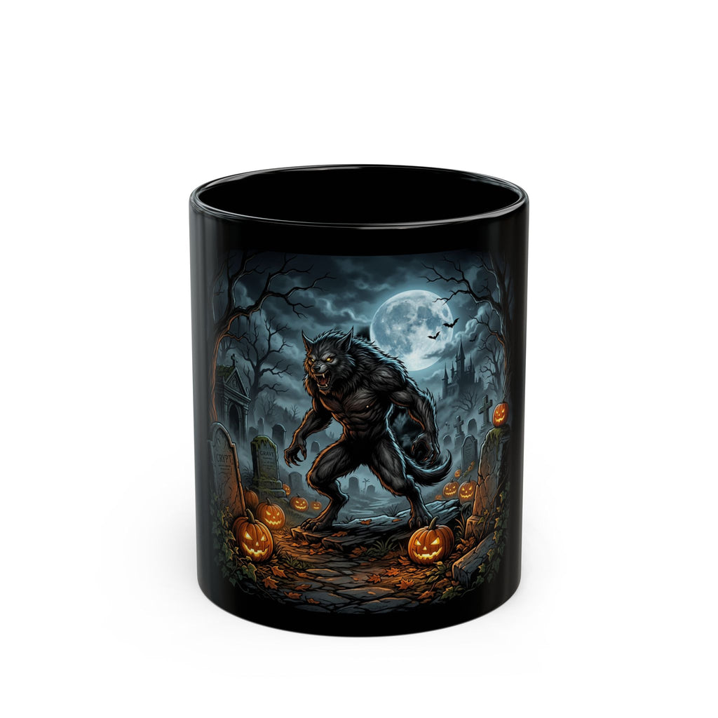 Werewolf Halloween Mug — Full Moon Spooky Pumpkin Coffee Cup