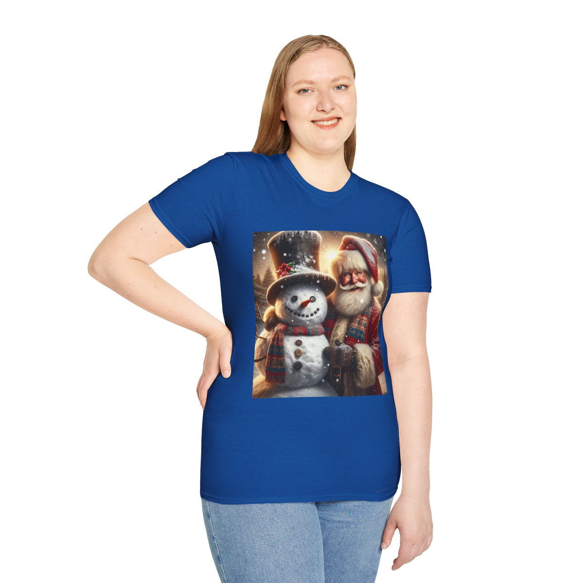 Christmas Santa & Snowman T-Shirt