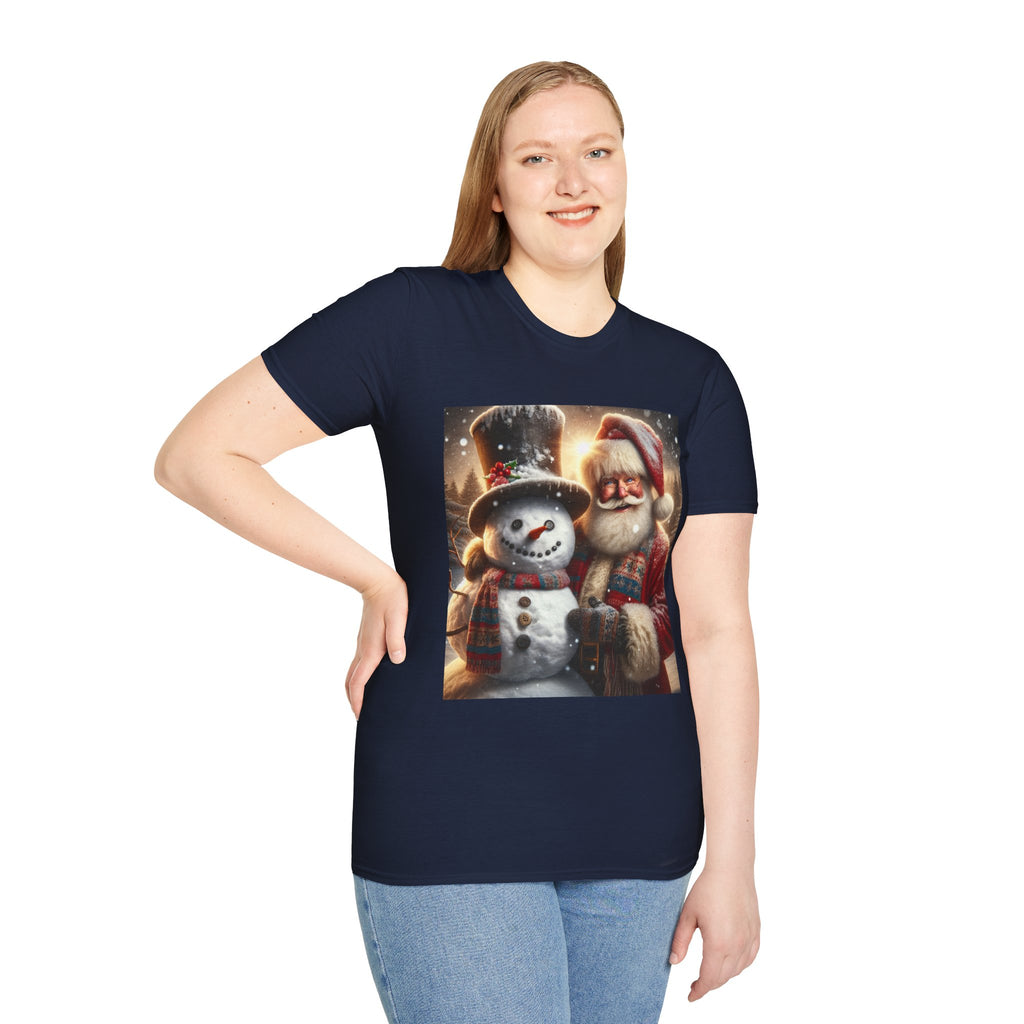 Christmas Santa & Snowman T-Shirt