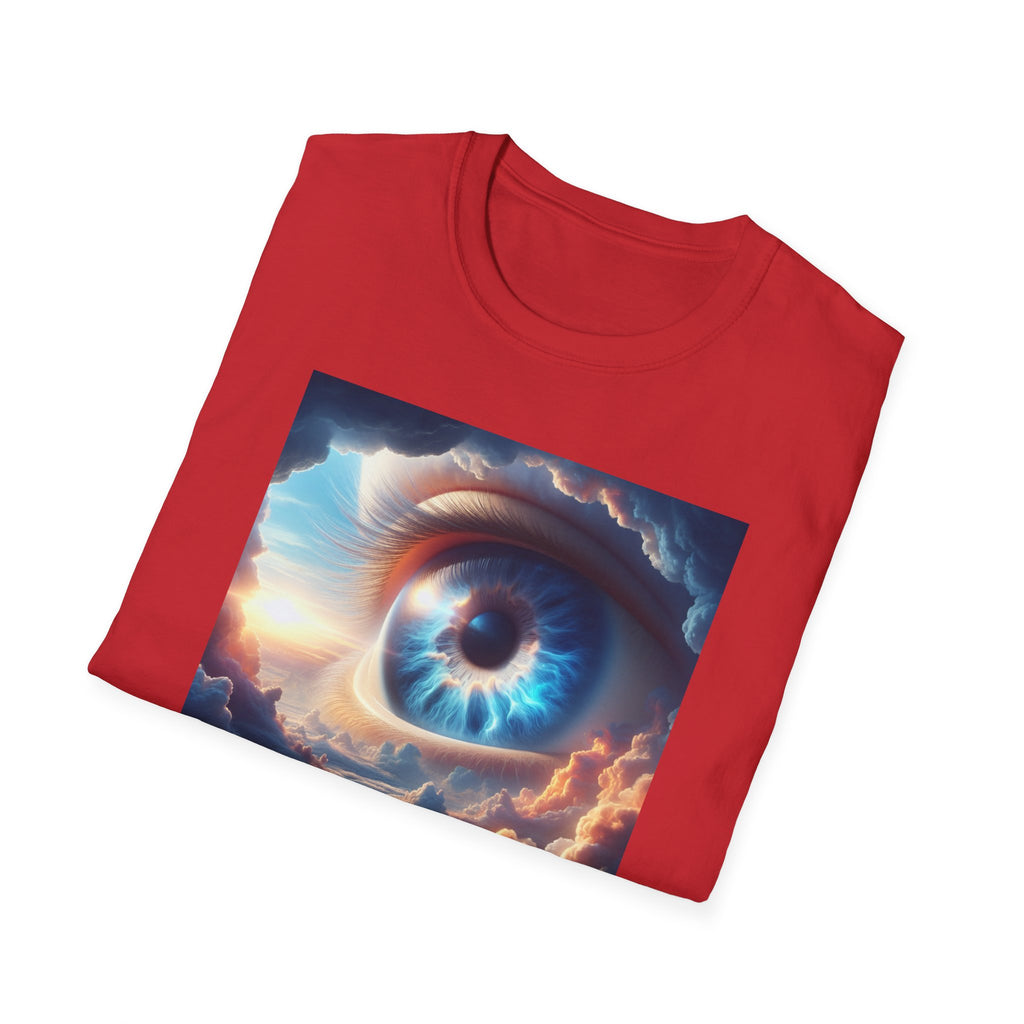 Surreal Sky Eye T-Shirt — Cosmic Blue Eye Artwork Tee