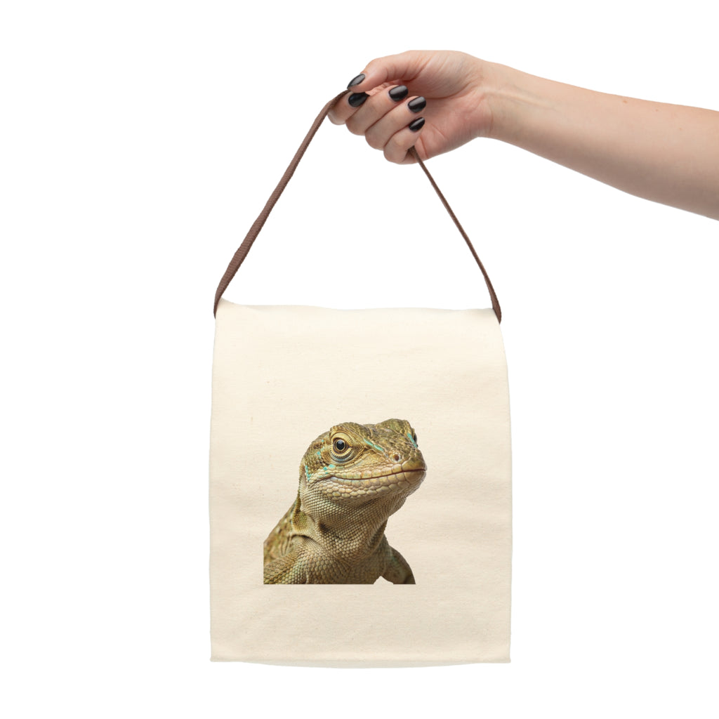 LIZARD Canvas Lunch Bag With Strap