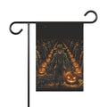 Halloween Scarecrow Pumpkin Patch Garden Flag – Spooky Rustic Outdoor Banner