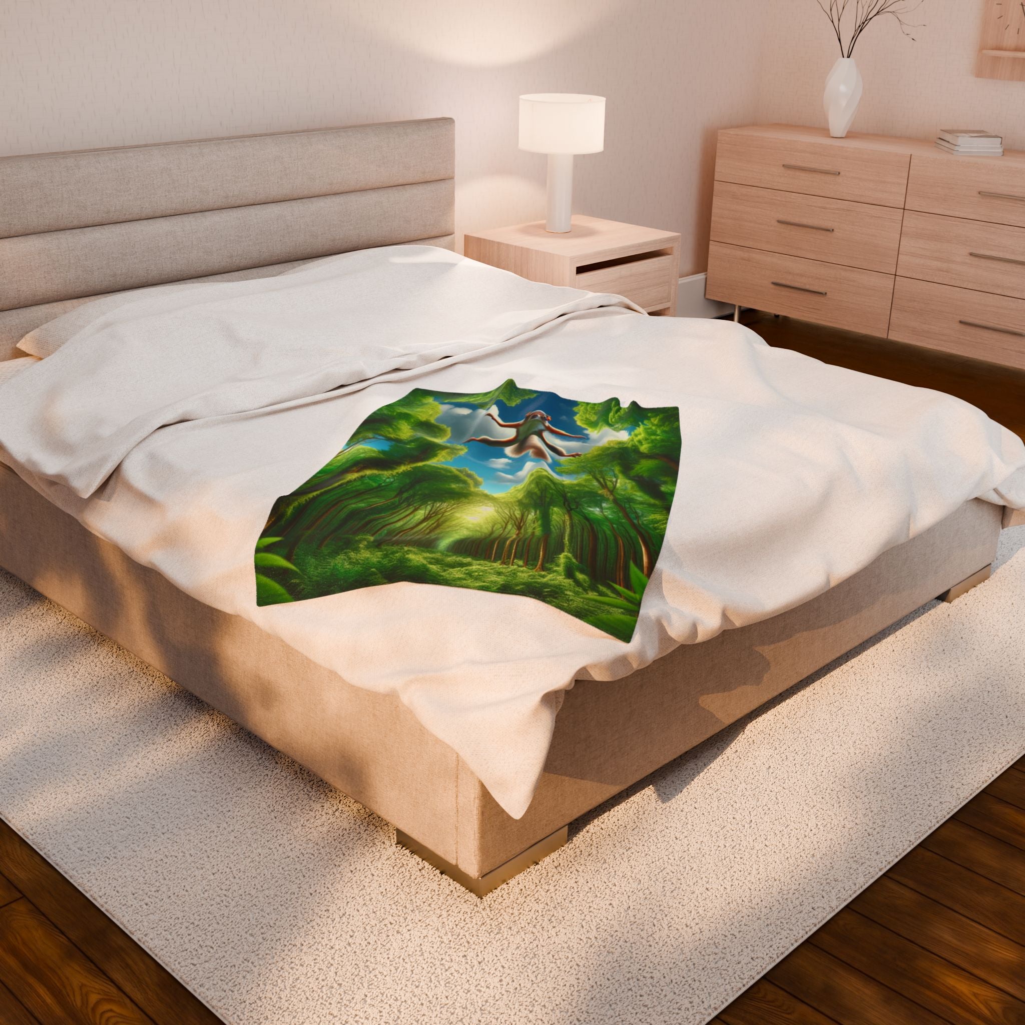 Velveteen Plush Blanket - Flying Squirrel