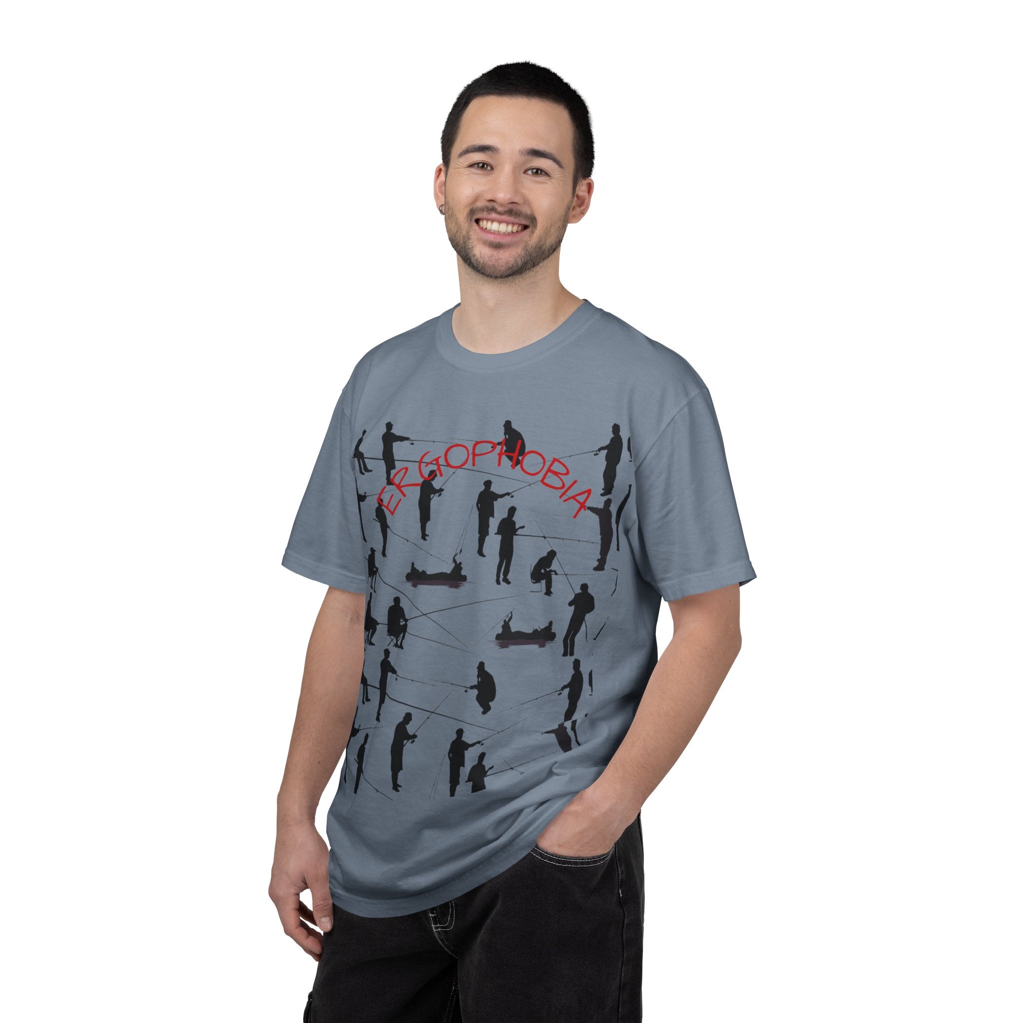 Different Styles of Fishing Garment-Dyed T-Shirt