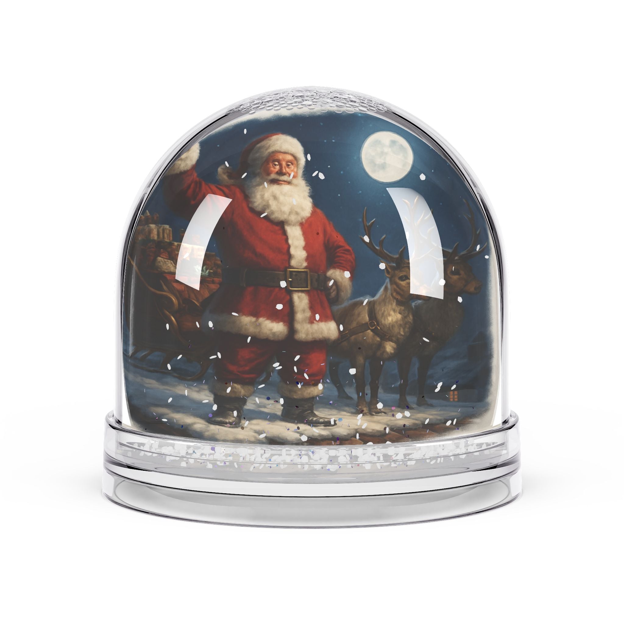 Santa Claus Snow Globe – Vintage Holiday Christmas Decoration