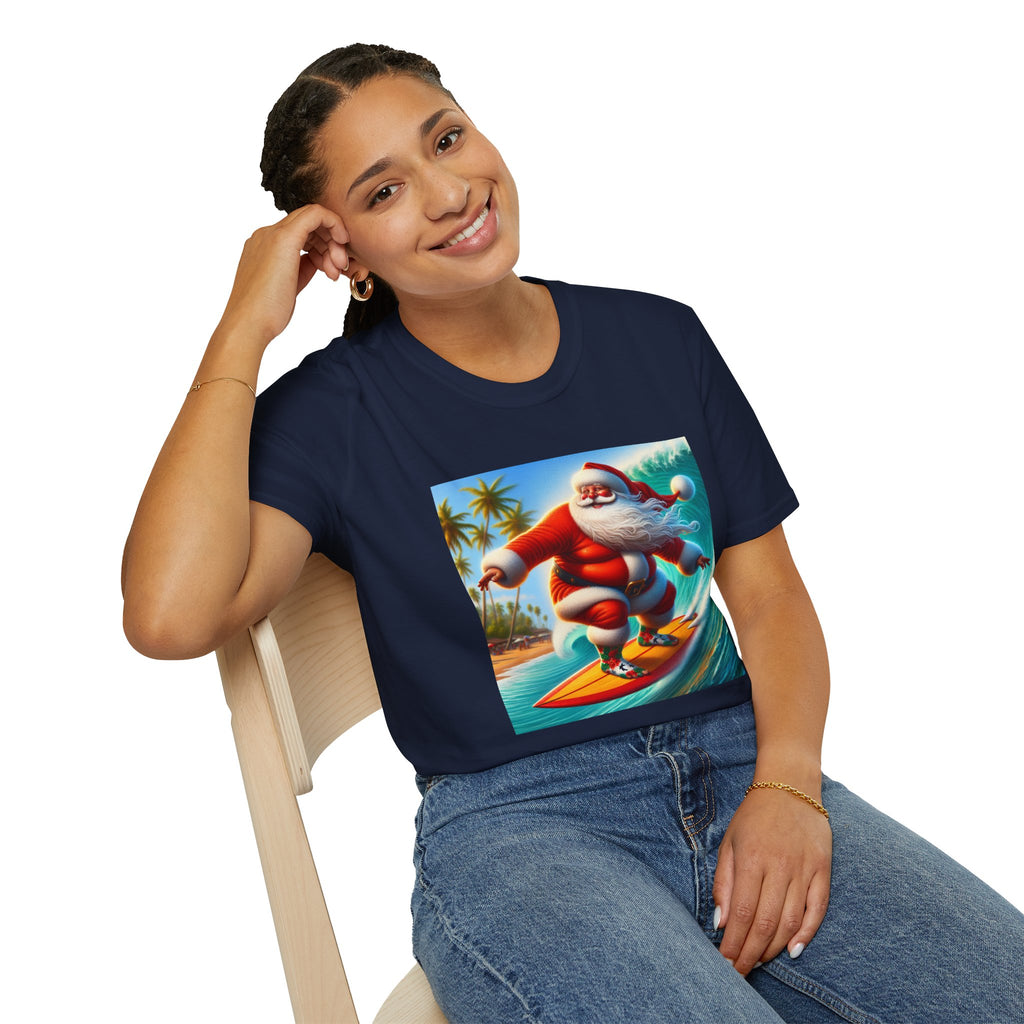 Surfing Santa Christmas T-Shirt