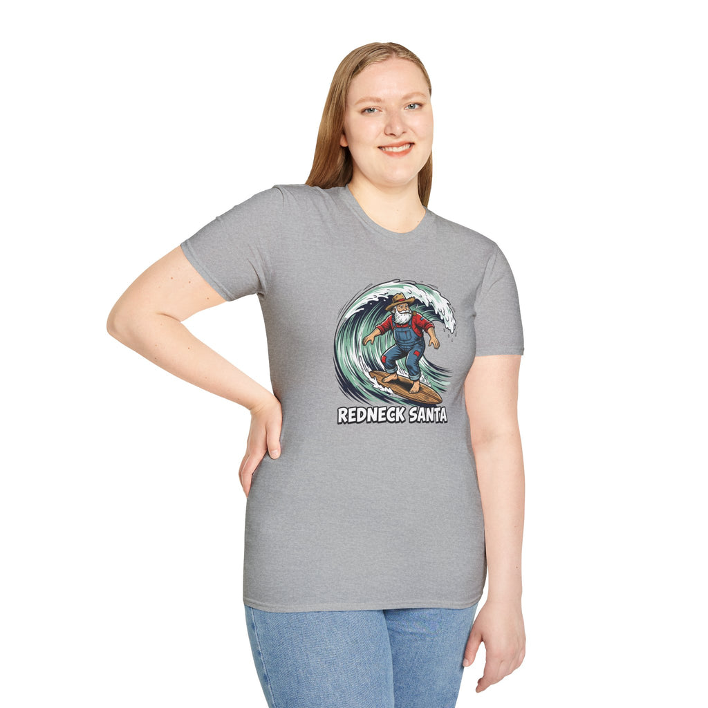 Redneck Santa T-Shirt — Surfing Santa Holiday Graphic Tee