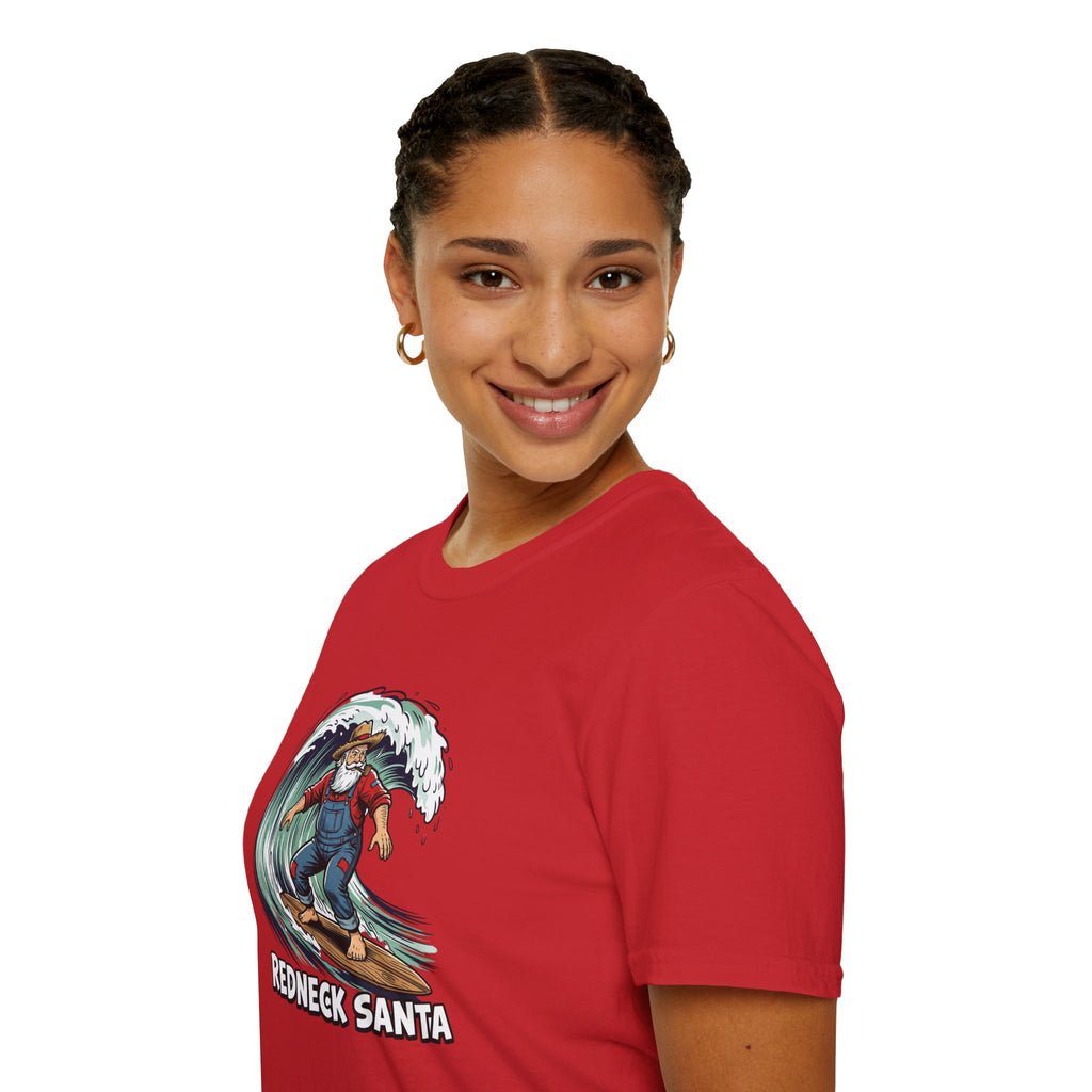 Redneck Santa T-Shirt — Surfing Santa Holiday Graphic Tee