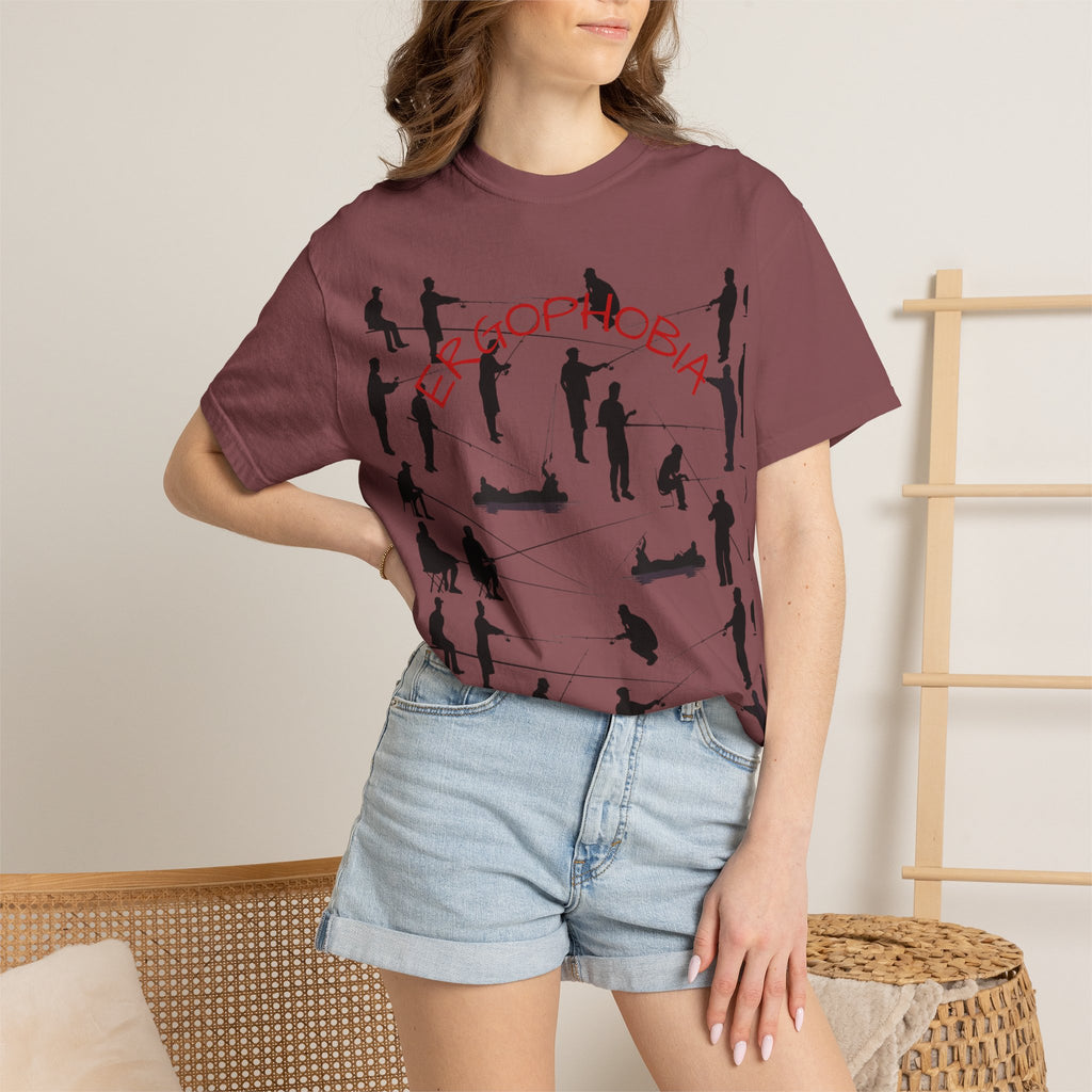 Different Styles of Fishing Garment-Dyed T-Shirt