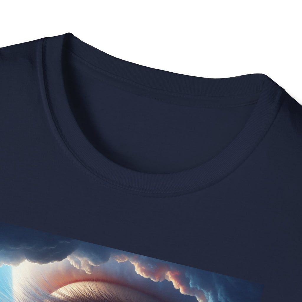 Surreal Sky Eye T-Shirt — Cosmic Blue Eye Artwork Tee