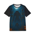 Men's Halloween Monster Jersey — Full‑Print Skeleton & Werewolf Night Tee