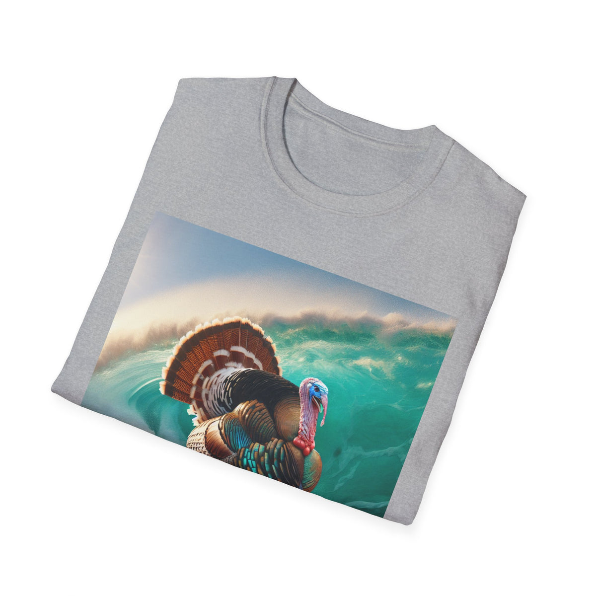 Majestic Surfing Turkey T-Shirt – Thanksgiving Wildlife Graphic Tee
