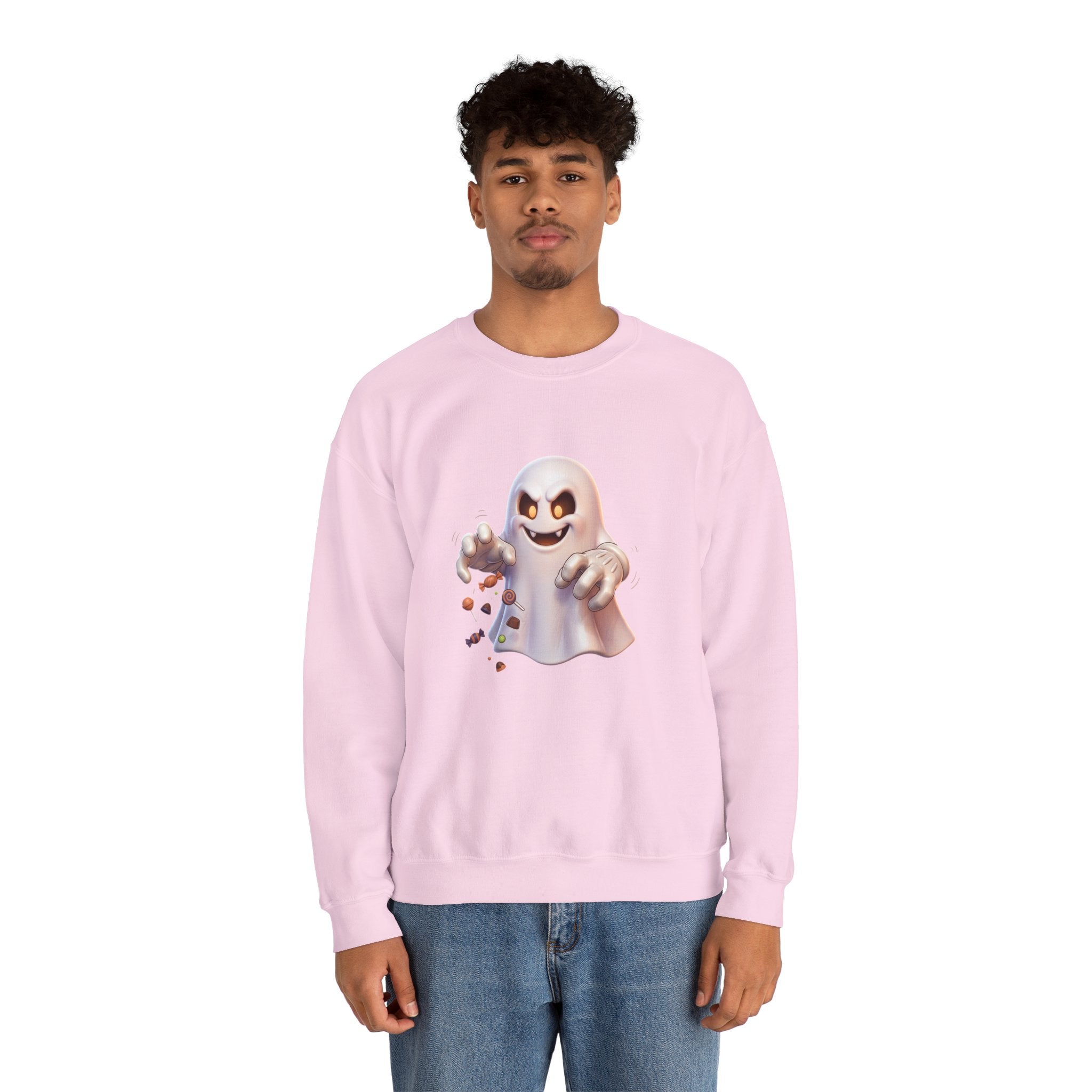 Candy Grabber Ghost Halloween Crewneck Sweatshirt