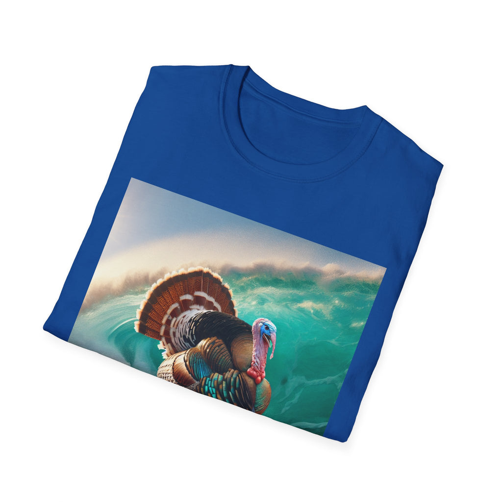 Majestic Surfing Turkey T-Shirt – Thanksgiving Wildlife Graphic Tee