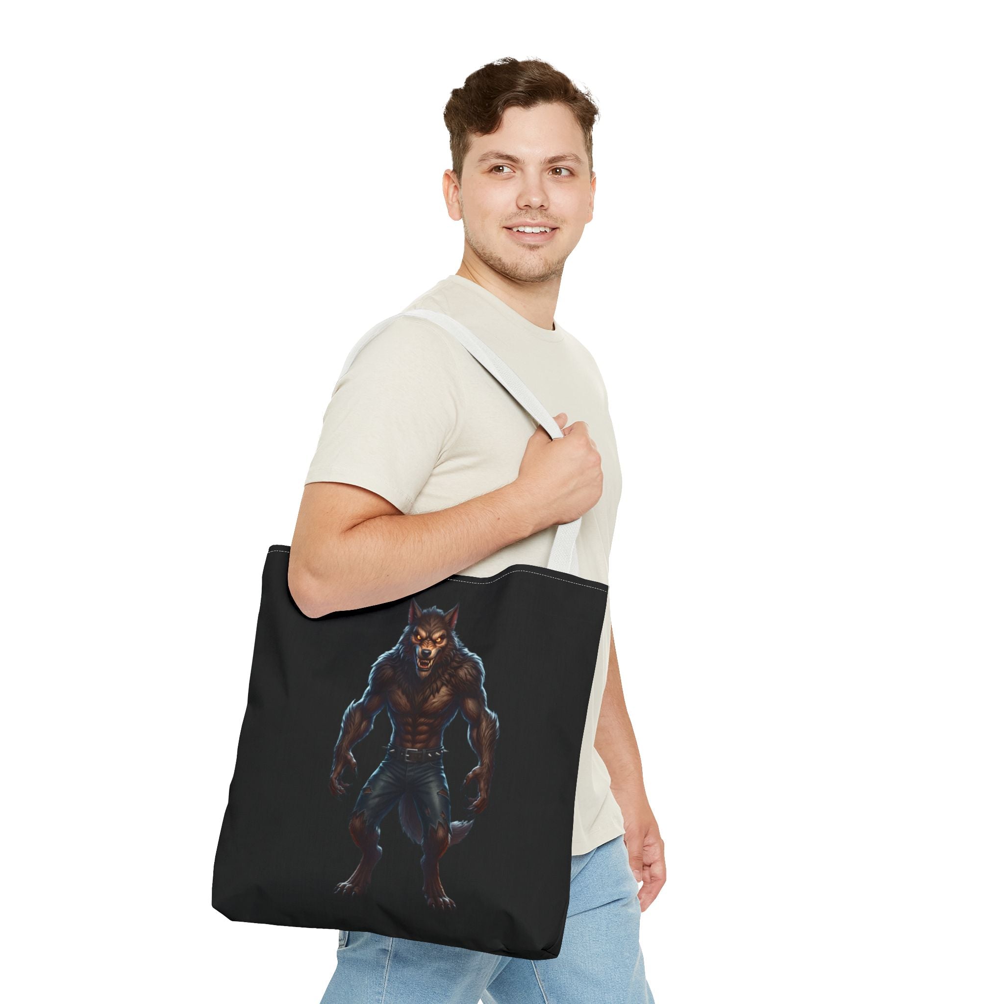 Werewolf Tote Bag — Dark Fantasy Creature Shopper