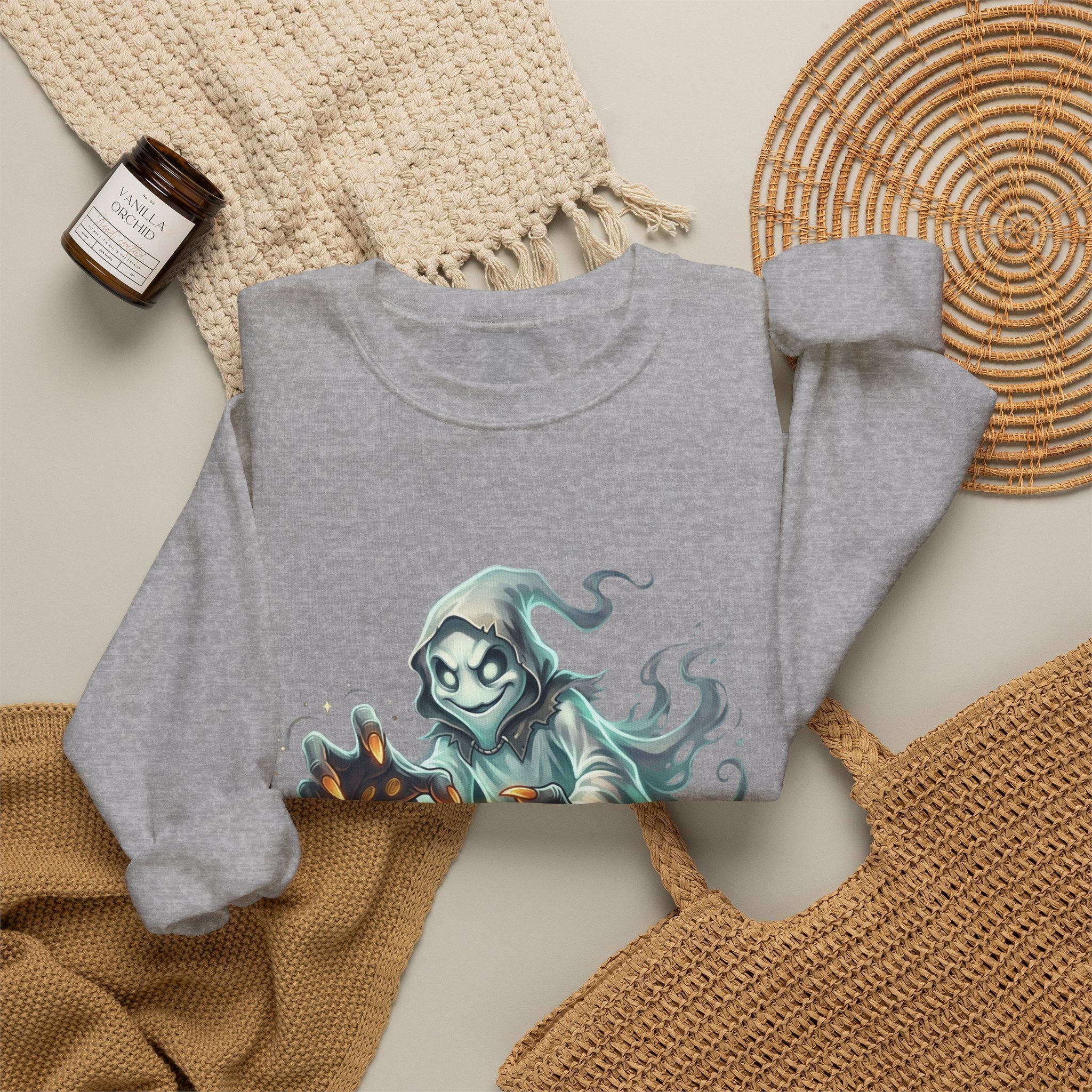 Treasure Ghost Halloween Crewneck Sweatshirt