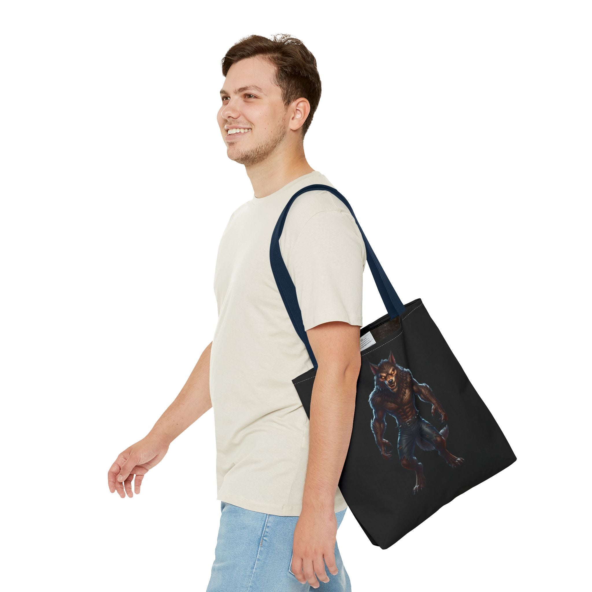 Werewolf Tote Bag — Dark Fantasy Creature Shopper
