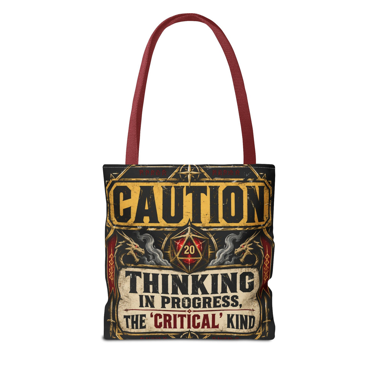 Caution Thinking in Progress Critical Kind Tote Bag