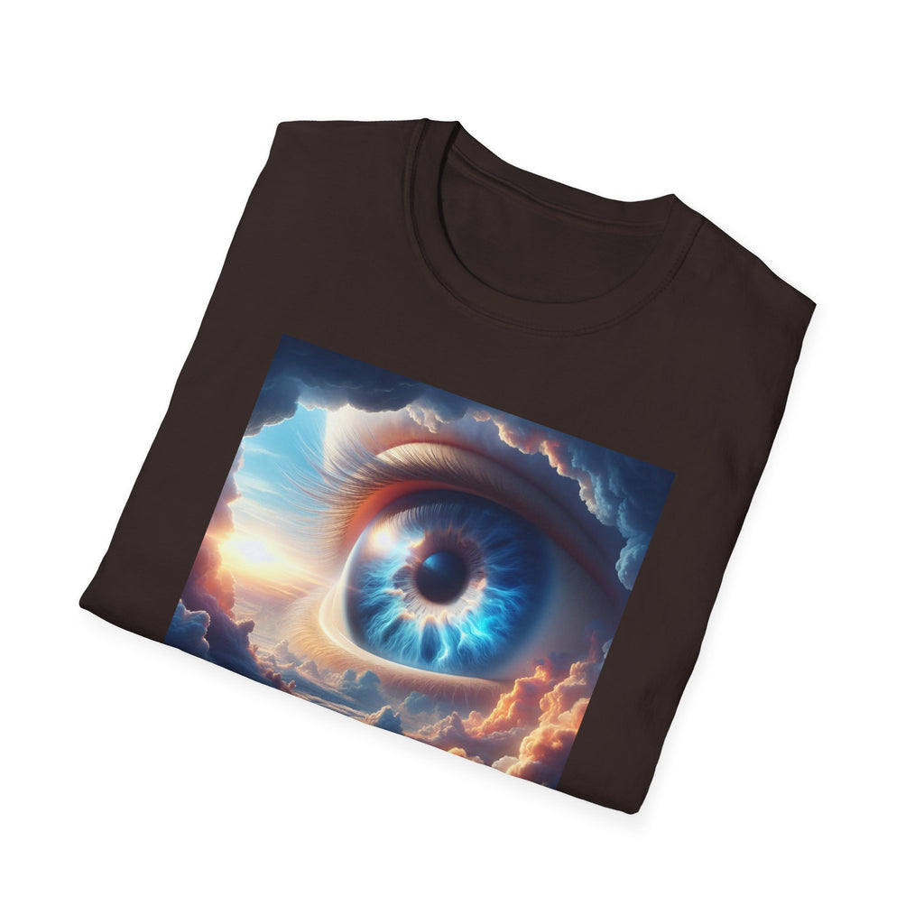 Surreal Sky Eye T-Shirt — Cosmic Blue Eye Artwork Tee