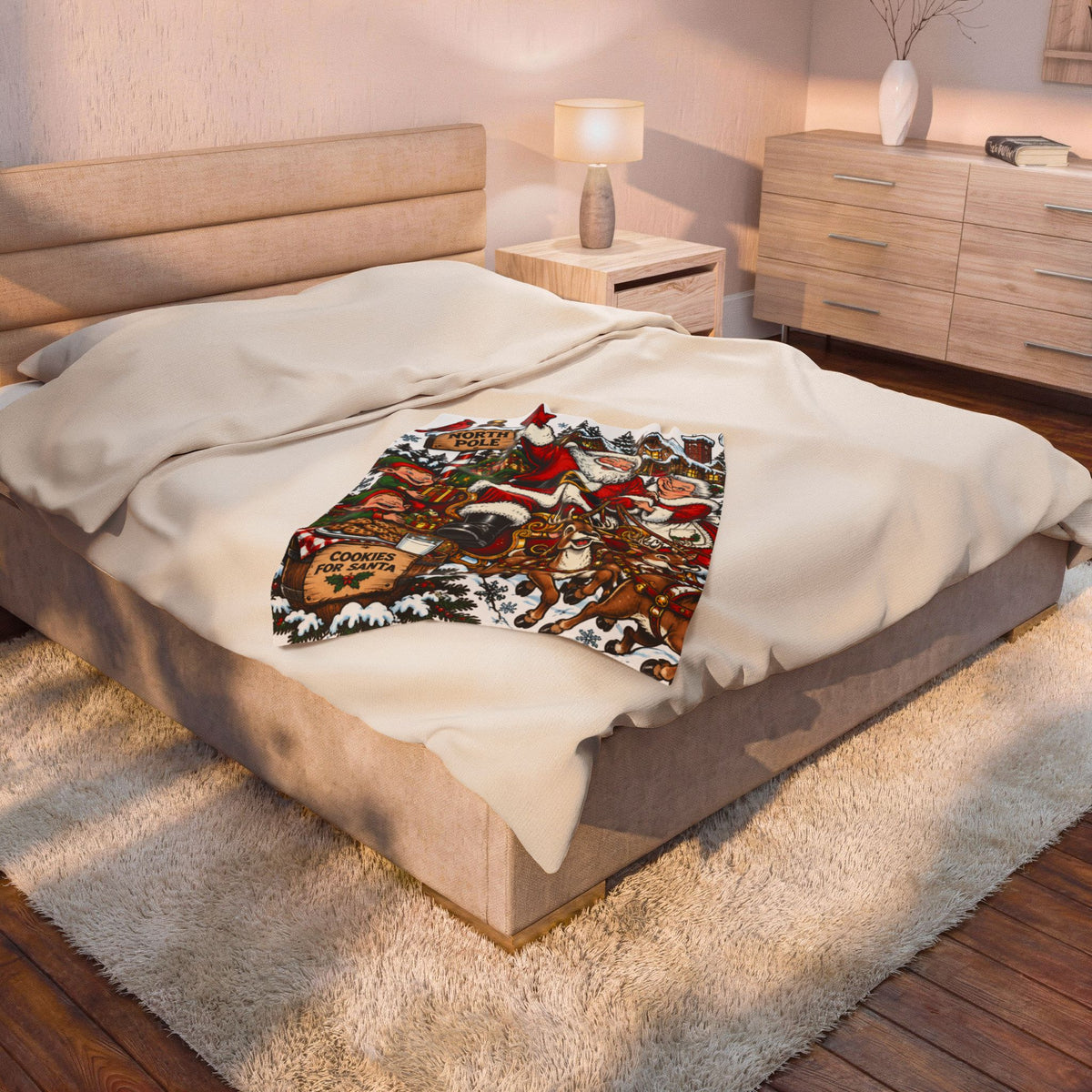 Santa Claus Christmas Velveteen Plush Blanket