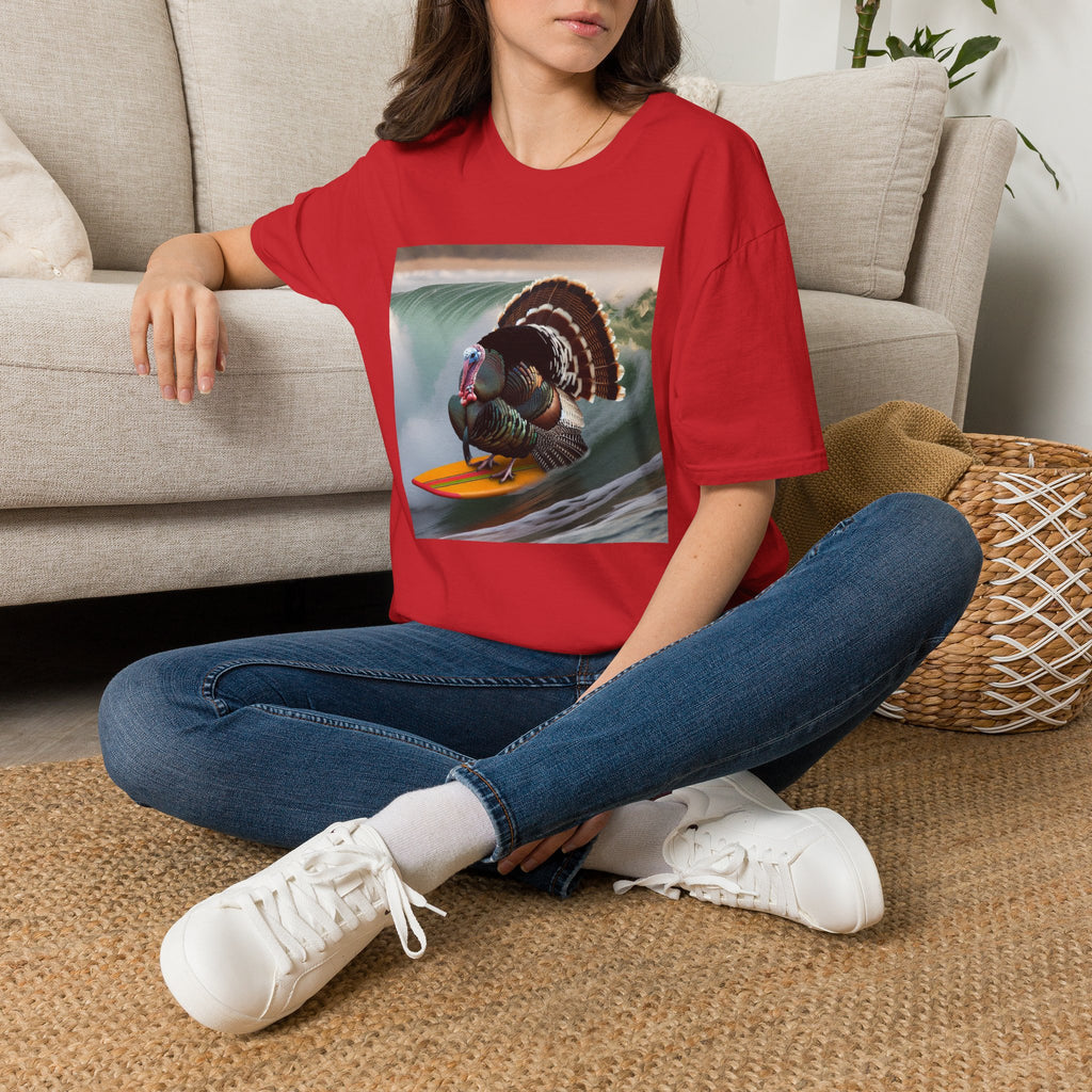 Surfing Turkey T-Shirt — Funny Thanksgiving Surfboard Graphic Tee
