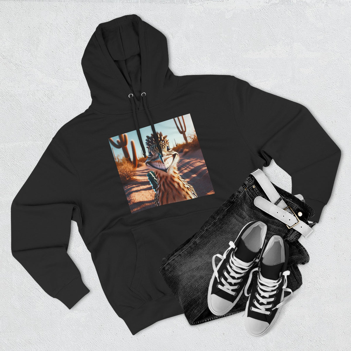 Three-Panel Fleece Hoodie