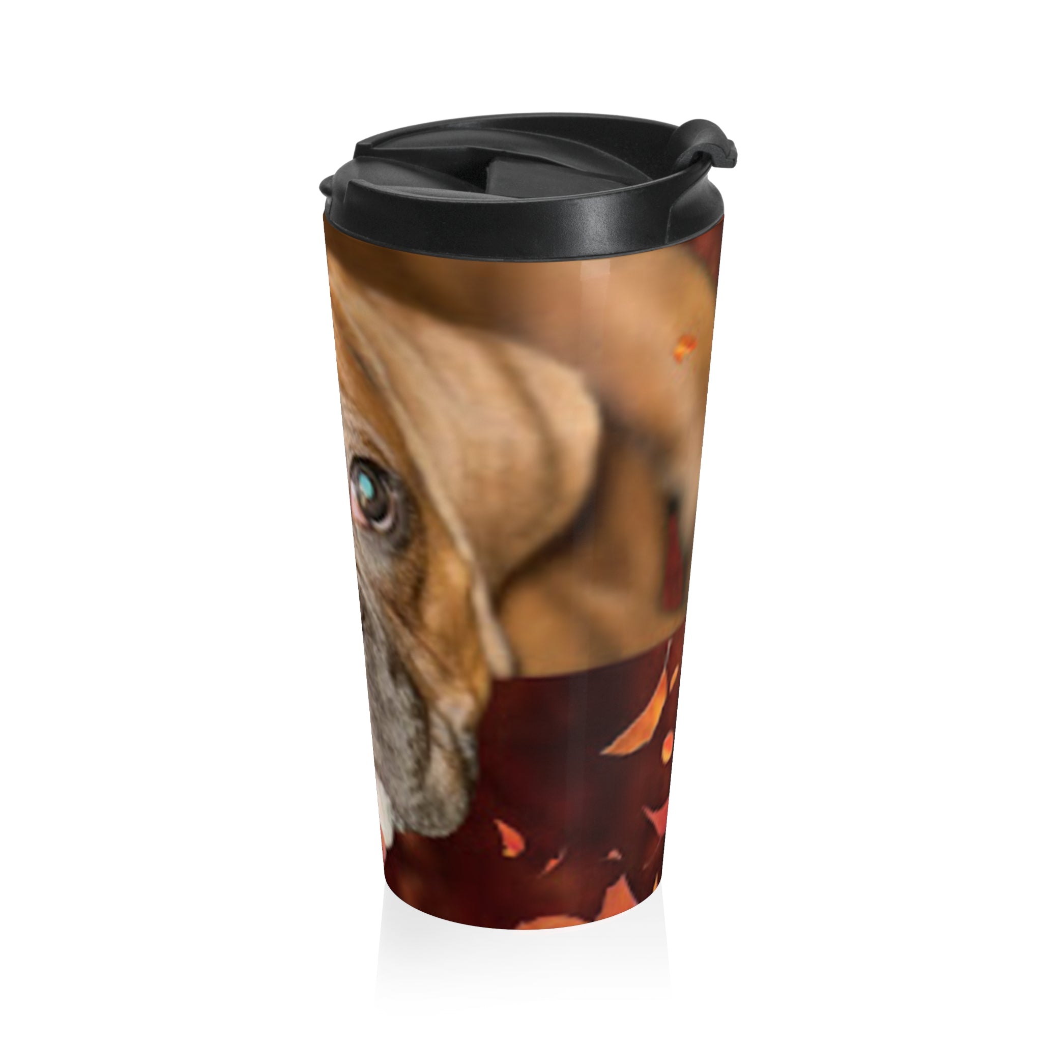 Boxer Pup Stainless Steel Travel Mug (15oz)