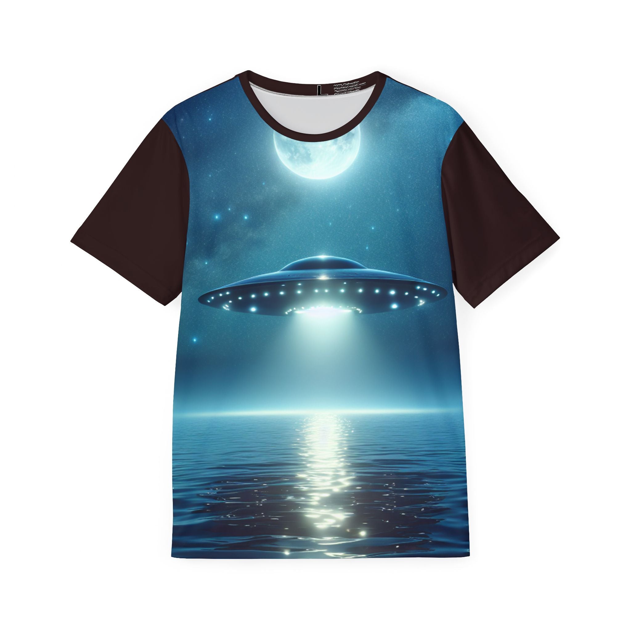UFO Nightscape Sports Jersey – Alien Spaceship Graphic Tee