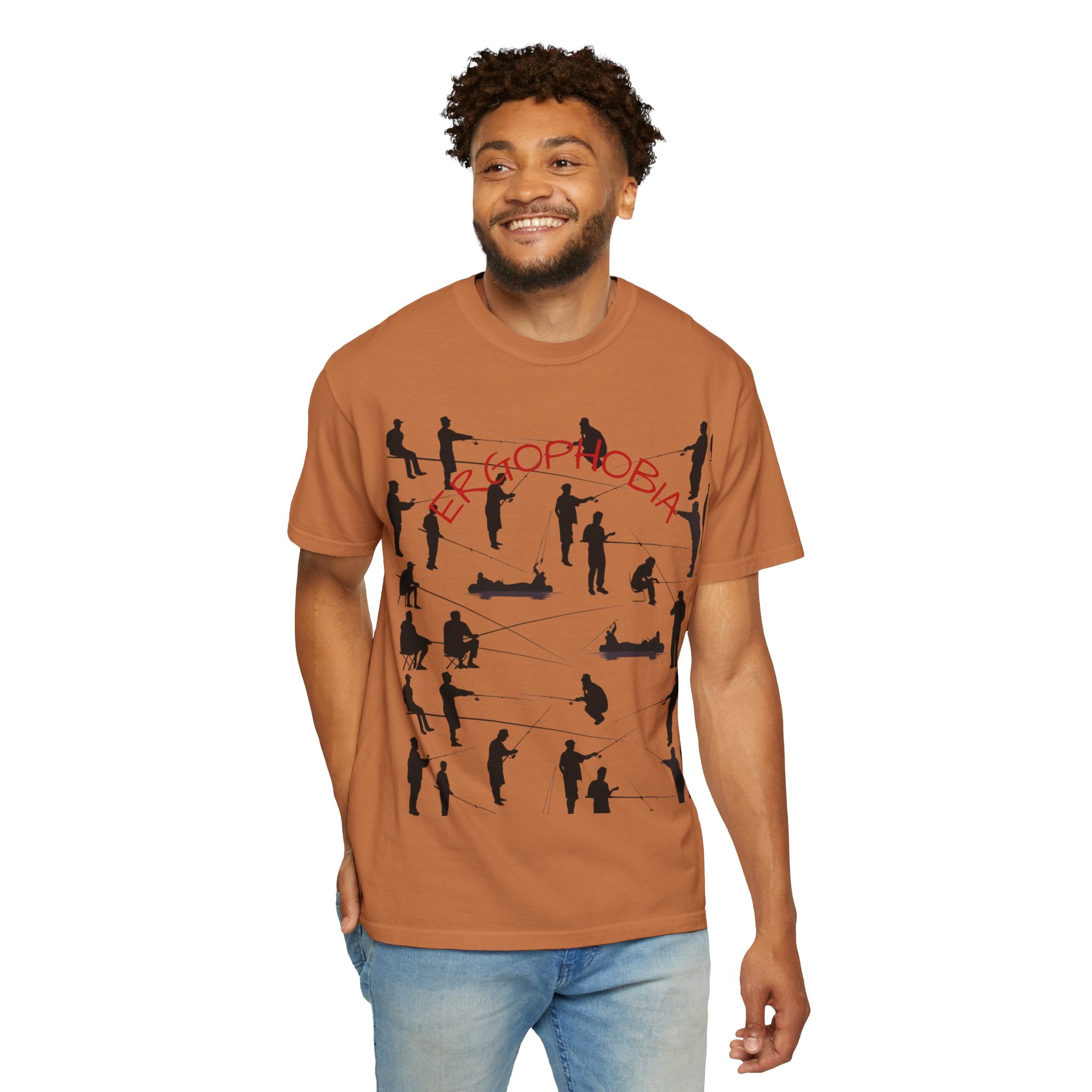 Different Styles of Fishing Garment-Dyed T-Shirt