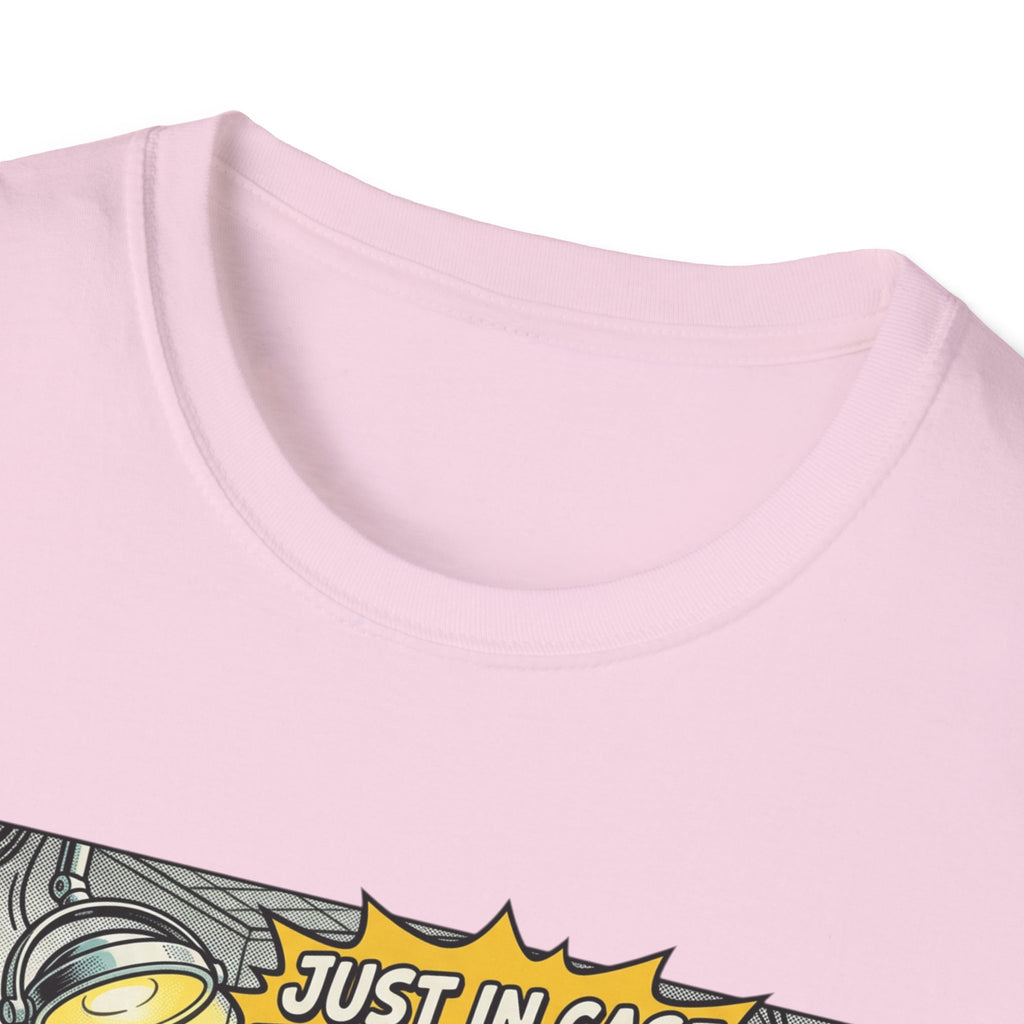 Dental Chair Cartoon T‑Shirt — “Just in Case the Novocaine Doesn’t Work” Funny Dentist Tee
