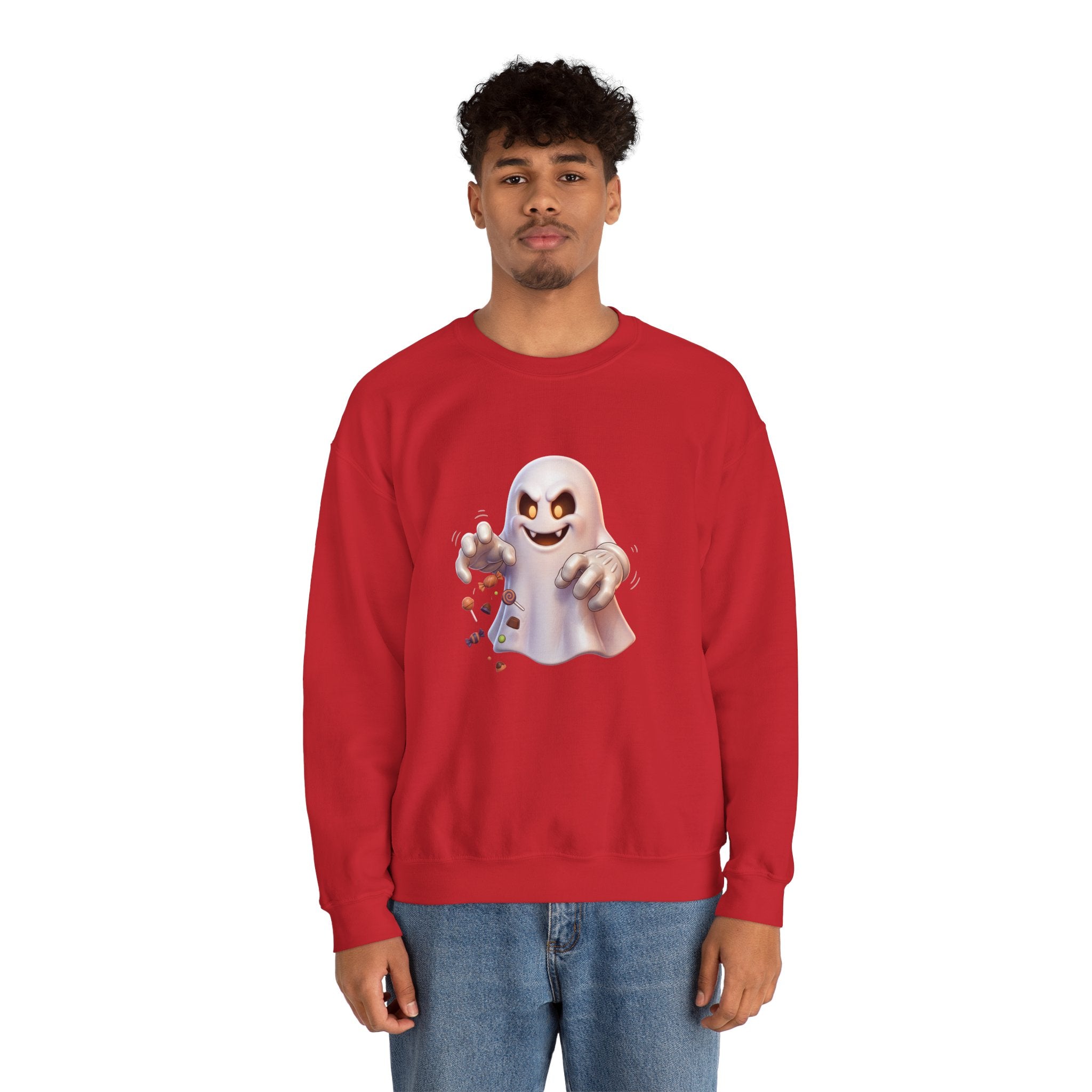 Candy Grabber Ghost Halloween Crewneck Sweatshirt