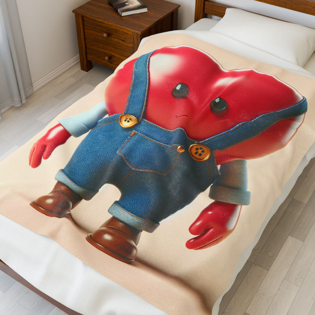 Velveteen Plush Blanket - Heart