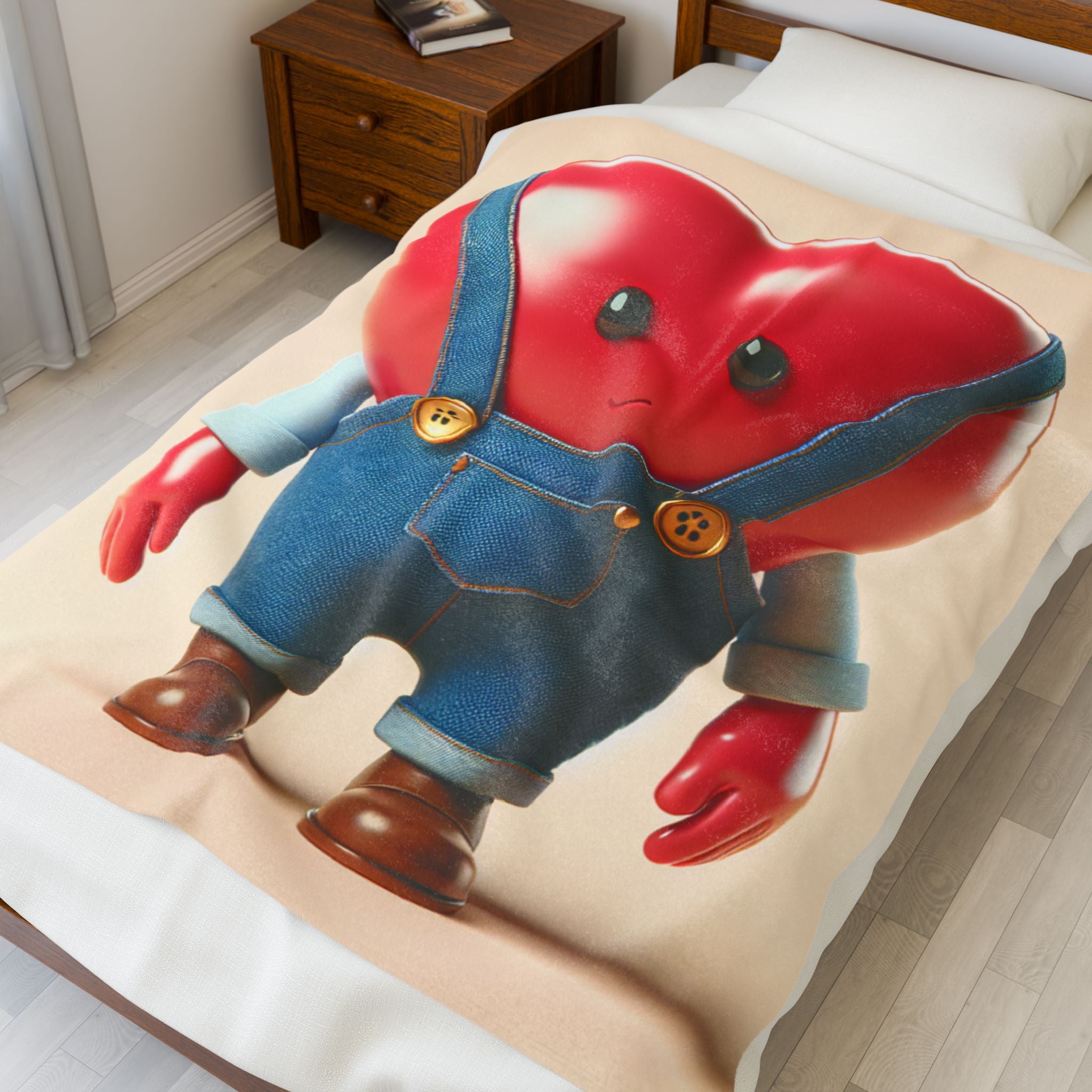 Velveteen Plush Blanket - Heart
