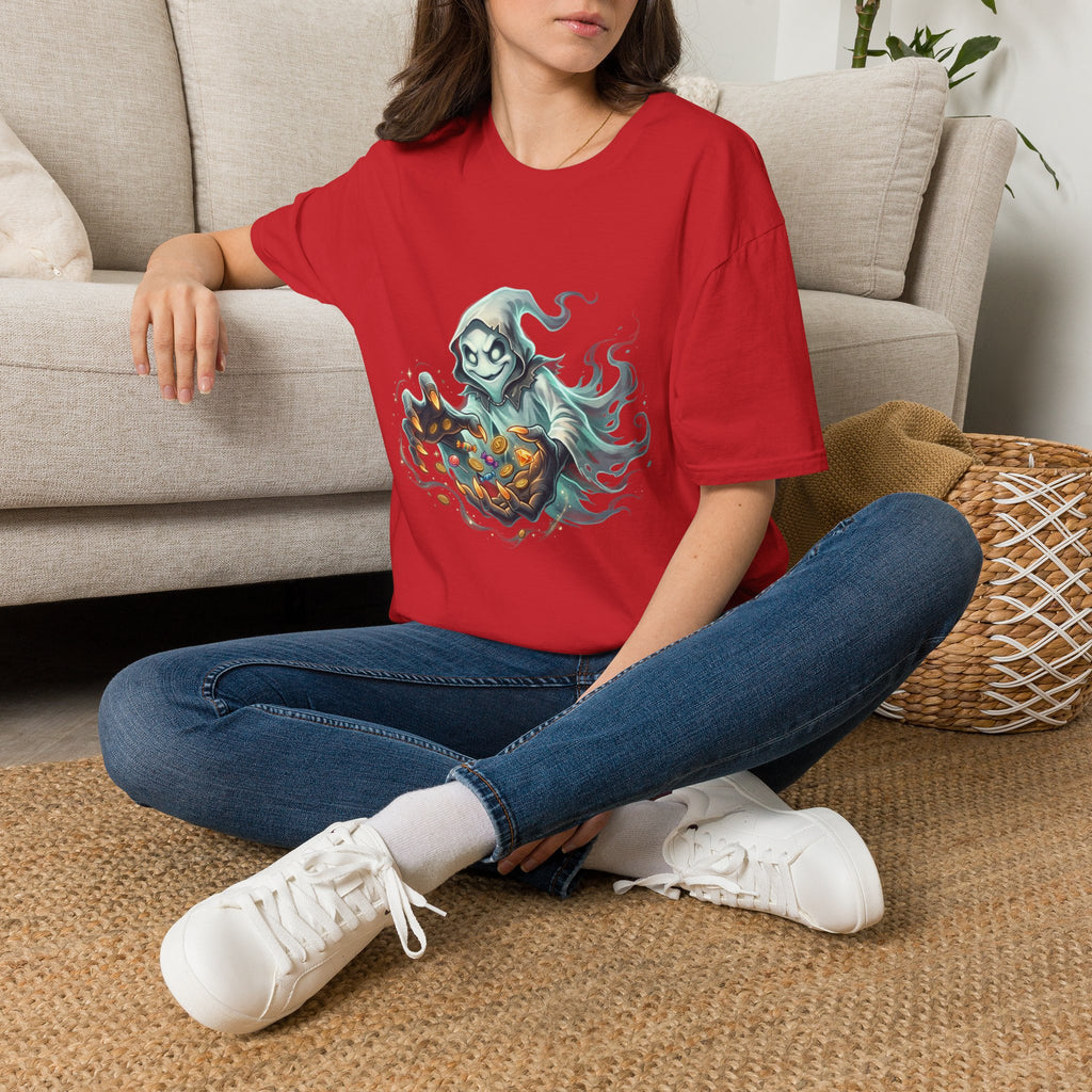 Hooded Ghost Halloween Unisex Softstyle T-Shirt