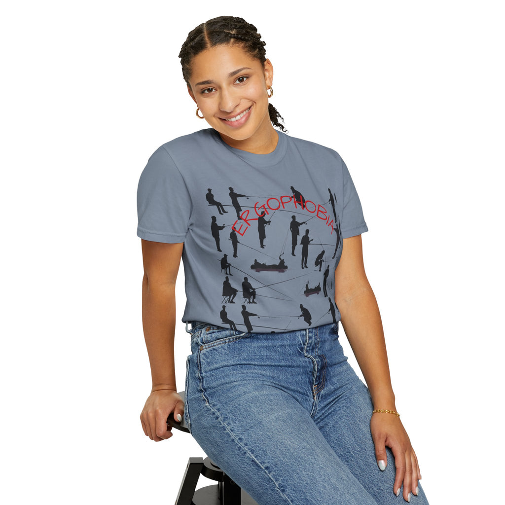 Different Styles of Fishing Garment-Dyed T-Shirt