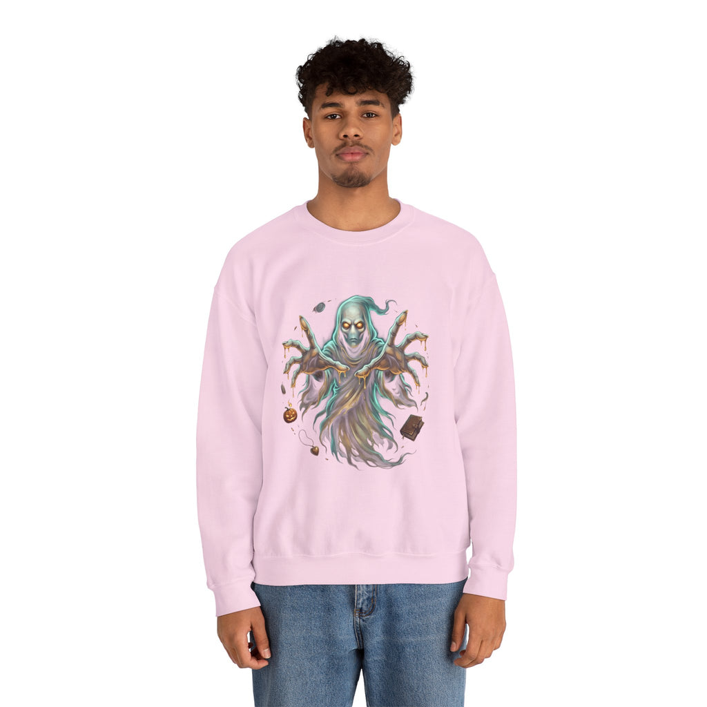 Hooded Wraith Halloween Crewneck Sweatshirt