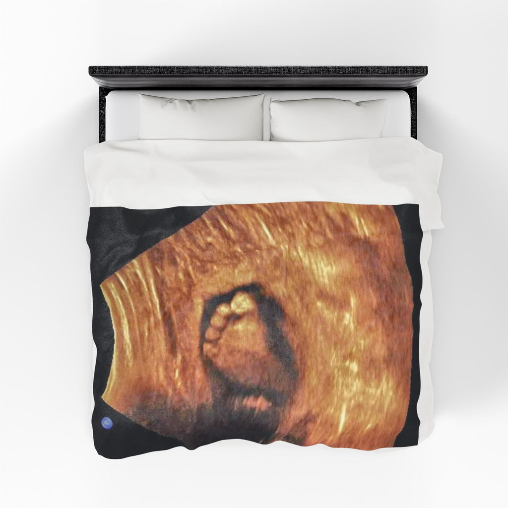 Velveteen Plush Blanket - Ultrasound Baby